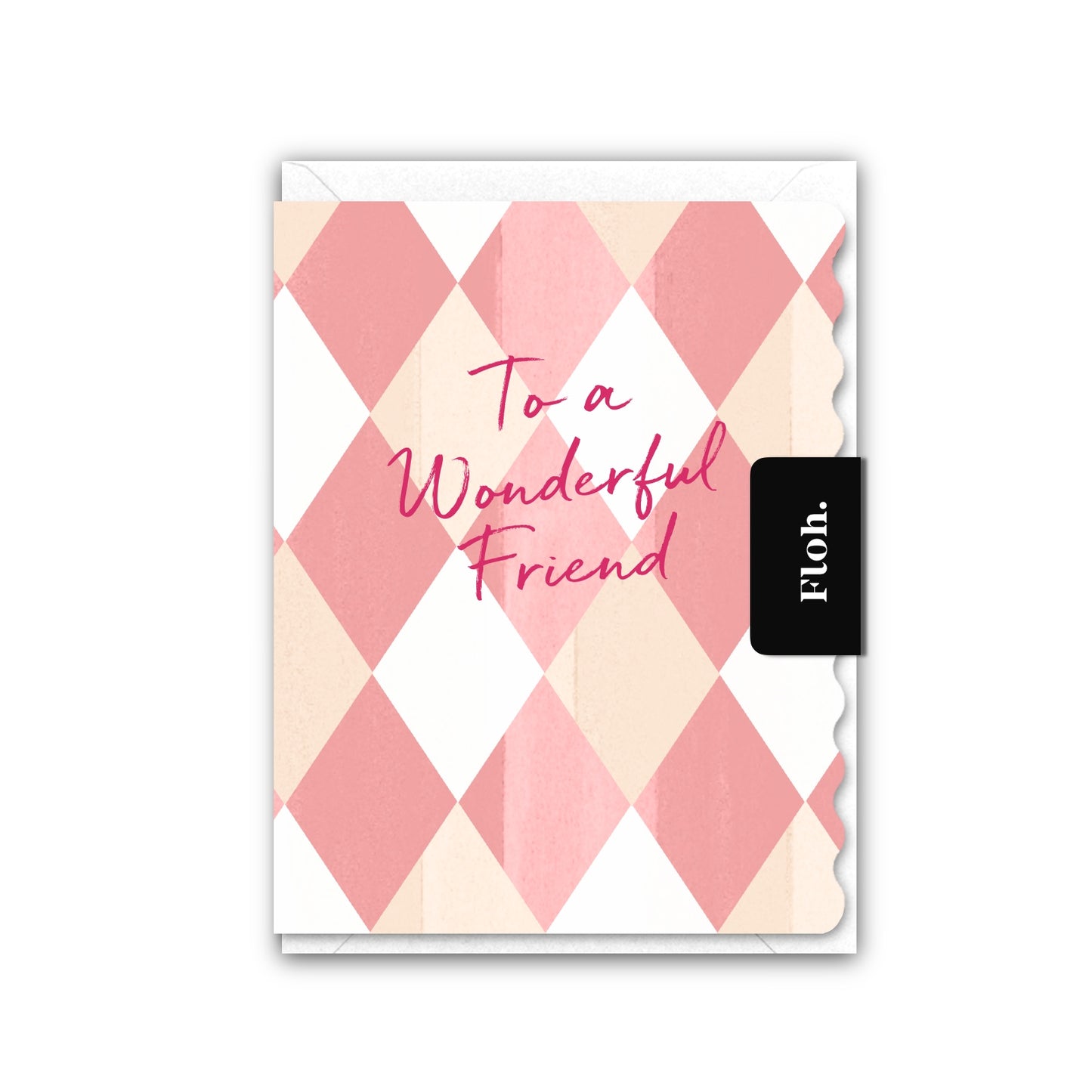 NEW! To a Wonderful Friend (Harlequin) Card (Cello-Free) (available for dispatch from July 2026)
