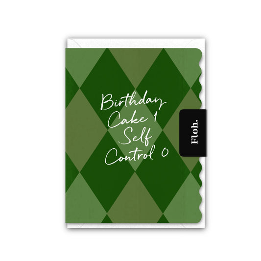 NEW! Birthday Cake 1 (Harlequin) Card (Cello-Free) (available for dispatch from July 2026)