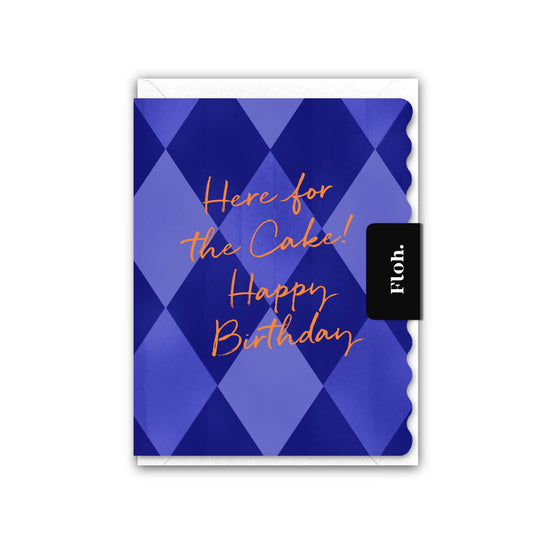 NEW! Here for the Cake (Harlequin) Card (Cello-Free) (available for dispatch from July 2026)