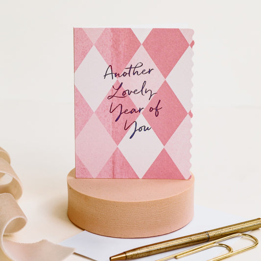 NEW! Another lovely Year of You (Harlequin) Card (Cello-Free)