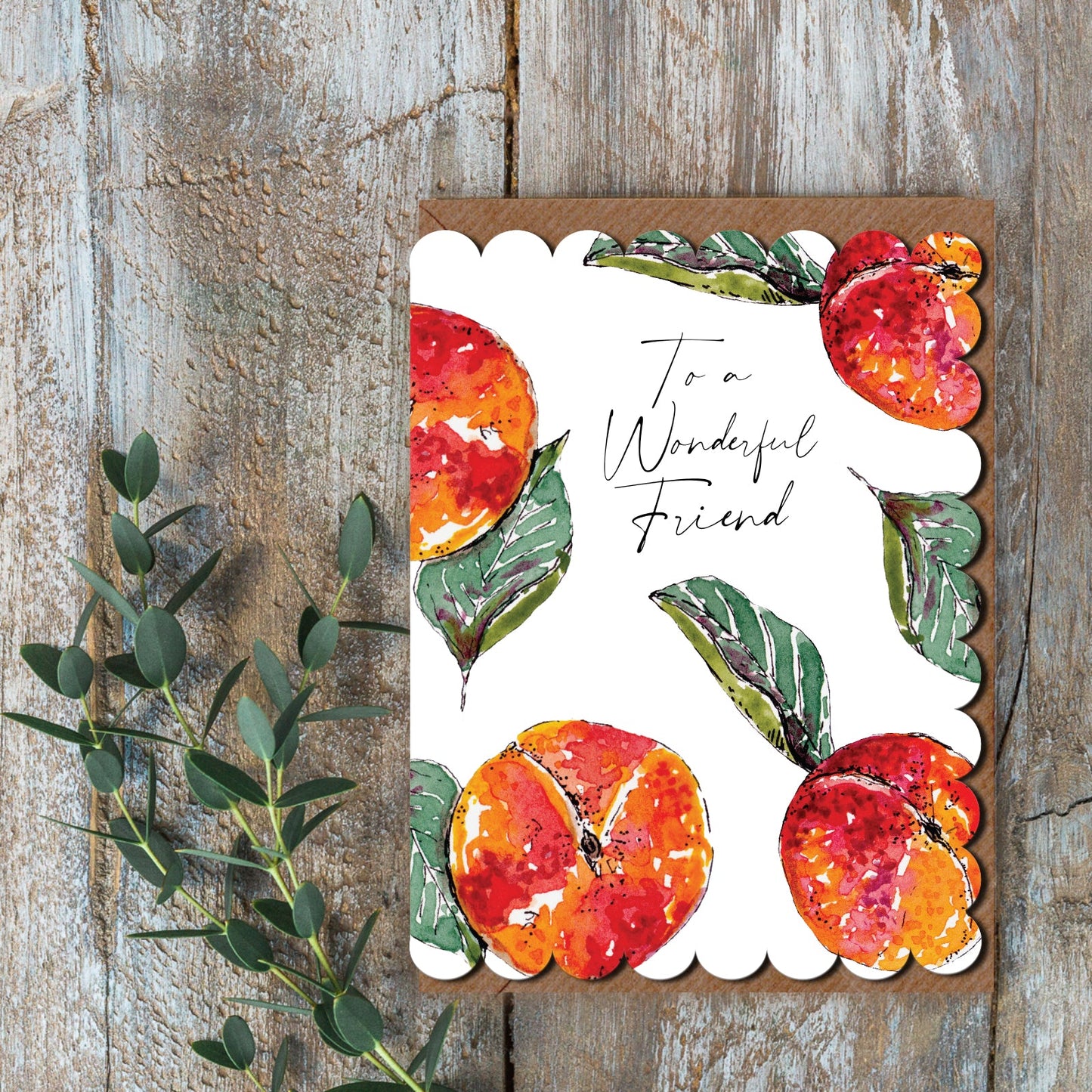 NEW! To a Wonderful Friend (Peach Pure) Card (Cello-Free)