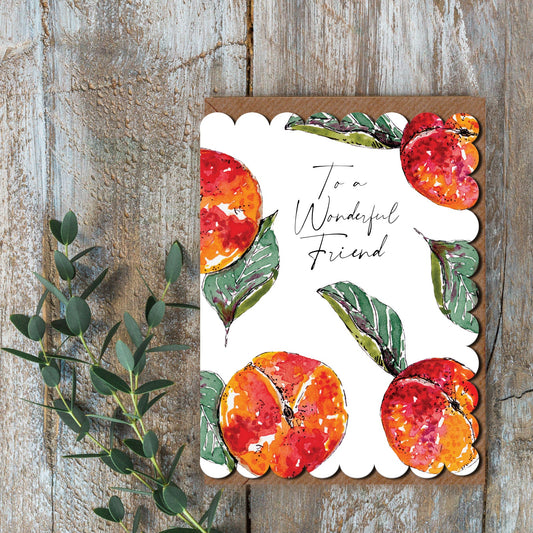 NEW! To a Wonderful Friend (Peach Pure) Card (Cello-Free)