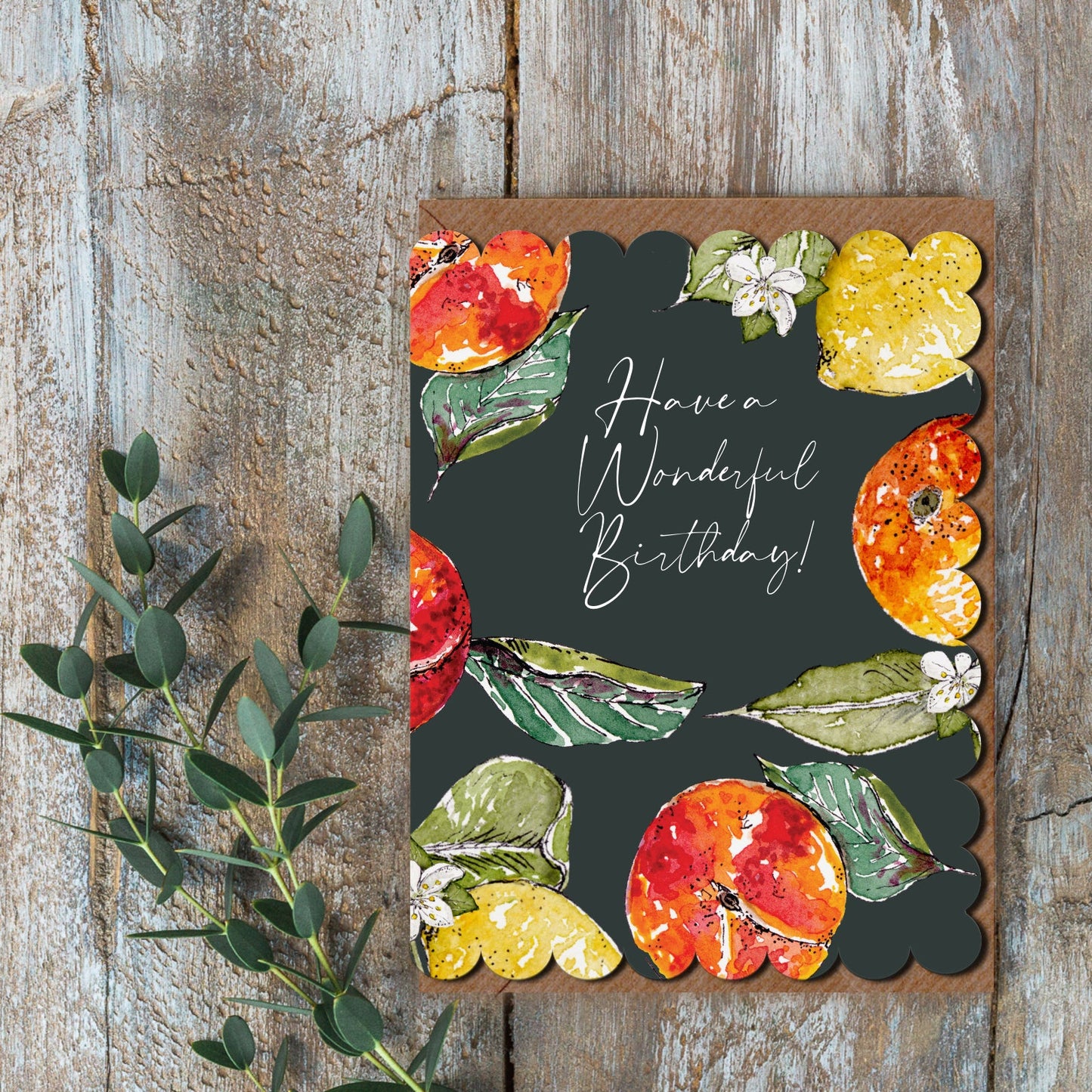 NEW! Have a Wonderful Birthday (Orangery Noir) Card (Cello-Free)