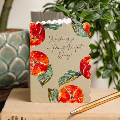 NEW! Wishing you a Peach Perfect Day (Orange Pure) Card (Cello-Free)