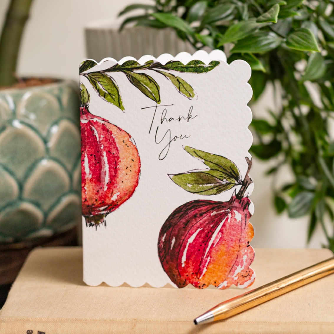 NEW! Thank You (Pomegranate Pure) Card (Cello-Free)