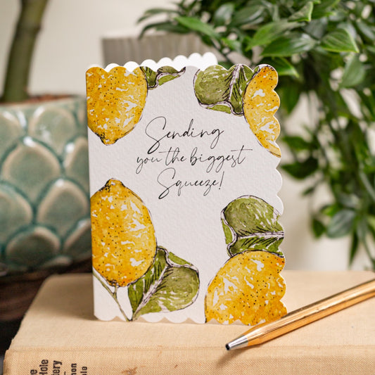 NEW! Sending you the Biggest Squeeze (Lemon Pure) Card (Cello-Free)