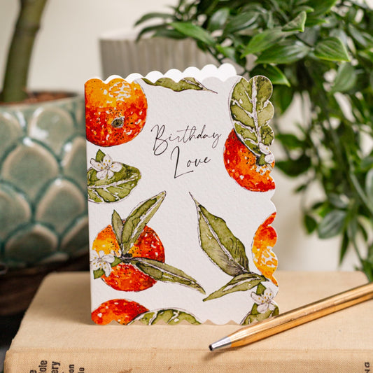 NEW! Birthday Love (Orange Pure) Card (Cello-Free)