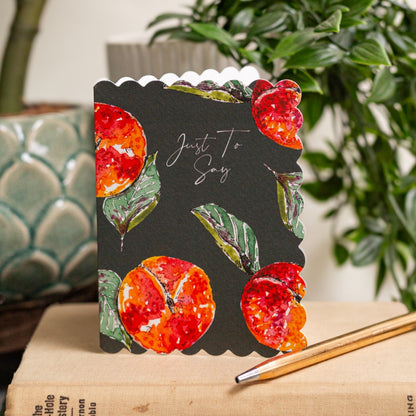 NEW! Just to Say (Peach Noir) Card (Cello-Free)