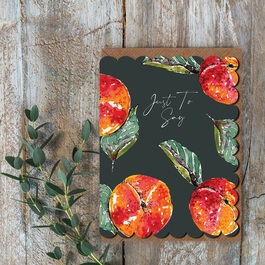 NEW! Just to Say (Peach Noir) Card (Cello-Free) (available for dispatch from Jan 2026)