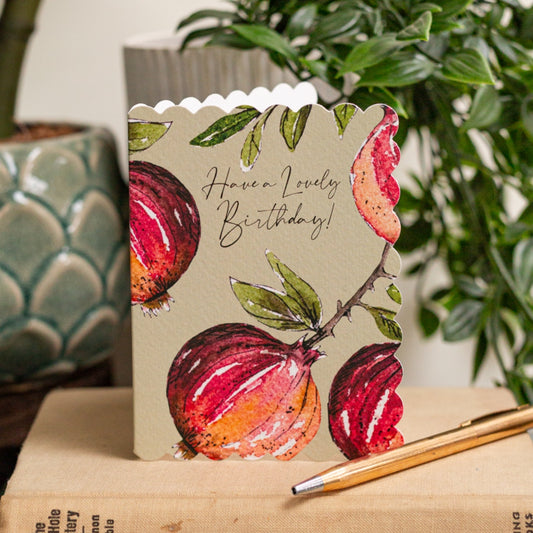 NEW! Have a Lovely Birthday (Pomegranate Pure) Card (Cello-Free)