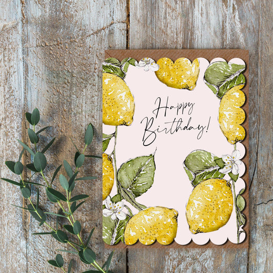 NEW! Happy Birthday (Lemon Pure) Card (Cello-Free) (available for dispatch from Jan 2026)