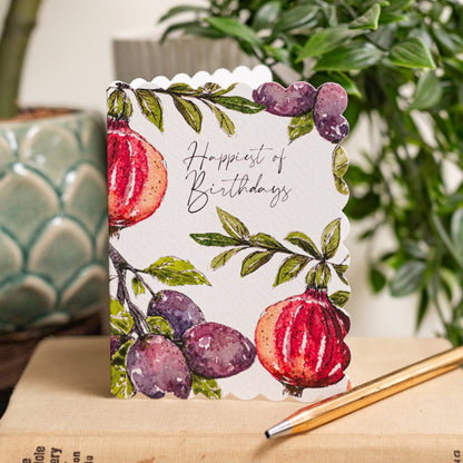 NEW! Happiest of Birthdays (Pomegranate & Plum Pure) Card (Cello-Free)