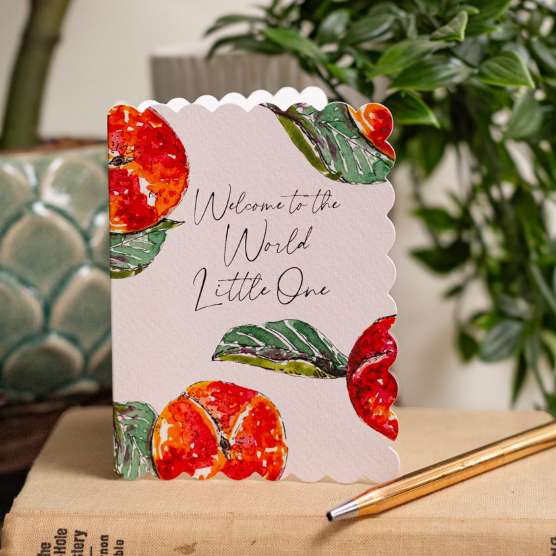 NEW! Welcome to the World Little One (Peach Pure) Card (Cello-Free)