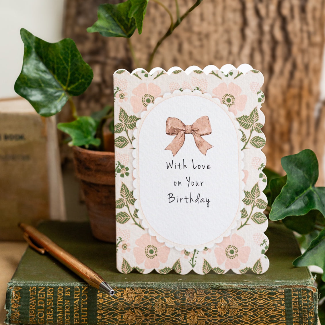 NEW! With Love on Your Birthday (Blackberries & Roses) Card (Cello-Free)