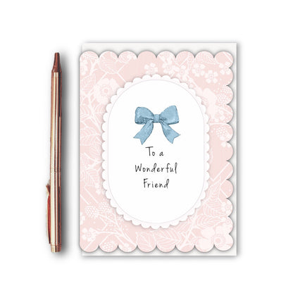 NEW! To a Wonderful Friend (The Vegetable Thief Pink) Card (Cello-Free)