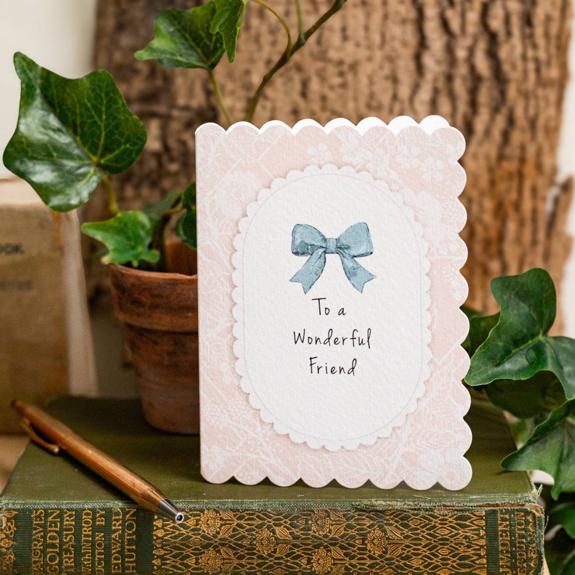 NEW! To a Wonderful Friend (The Vegetable Thief Pink) Card (Cello-Free)