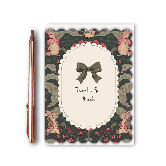 NEW! Thanks So Much (The Vegetable Thief Noir) Card (Cello-Free)