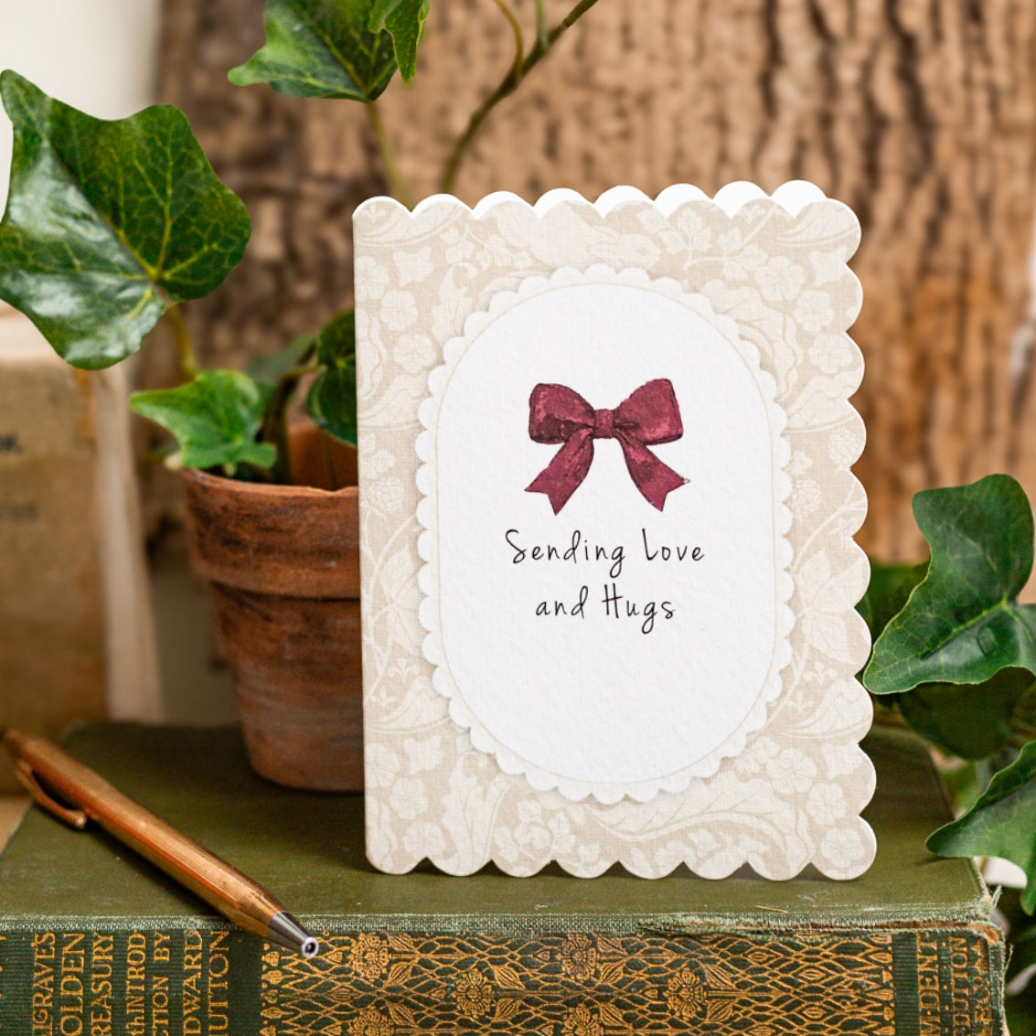 NEW! Sending Love and Hugs (The Vegetable Thief Pure) Card (Cello-Free)