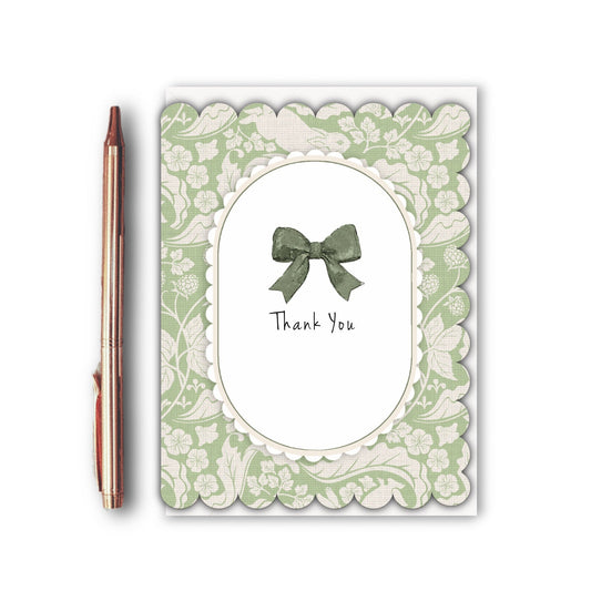 NEW! Thank You (The Vegetable Thief Sage Green) Card (Cello-Free)  (available for dispatch from Feb 2026)