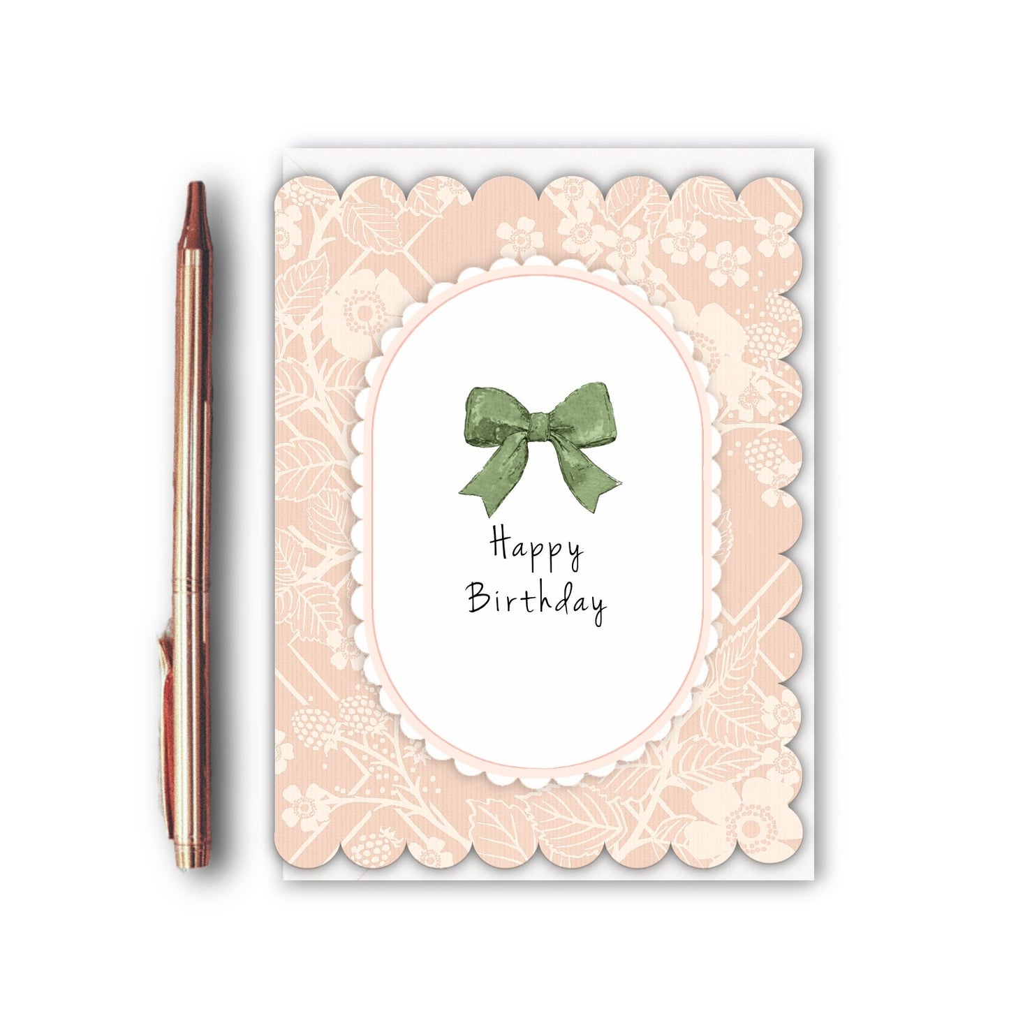 NEW! Happy Birthday (Blackberries & Roses Pink) Card (Cello-Free)