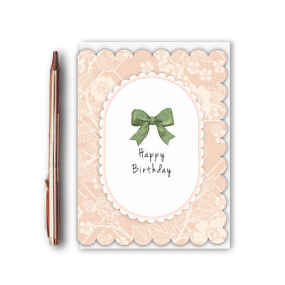 NEW! Happy Birthday (Blackberries & Roses Pink) Card (Cello-Free)