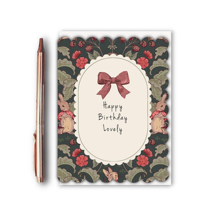 NEW! Happy Birthday Lovely (The Vegetable Thief Noir) Card (Cello-Free)