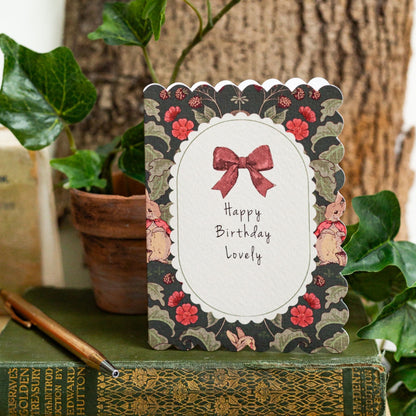 NEW! Happy Birthday Lovely (The Vegetable Thief Noir) Card (Cello-Free)