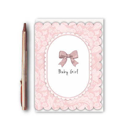 NEW! Baby Girl (The Vegetable Thief Pink) Card (Cello-Free)