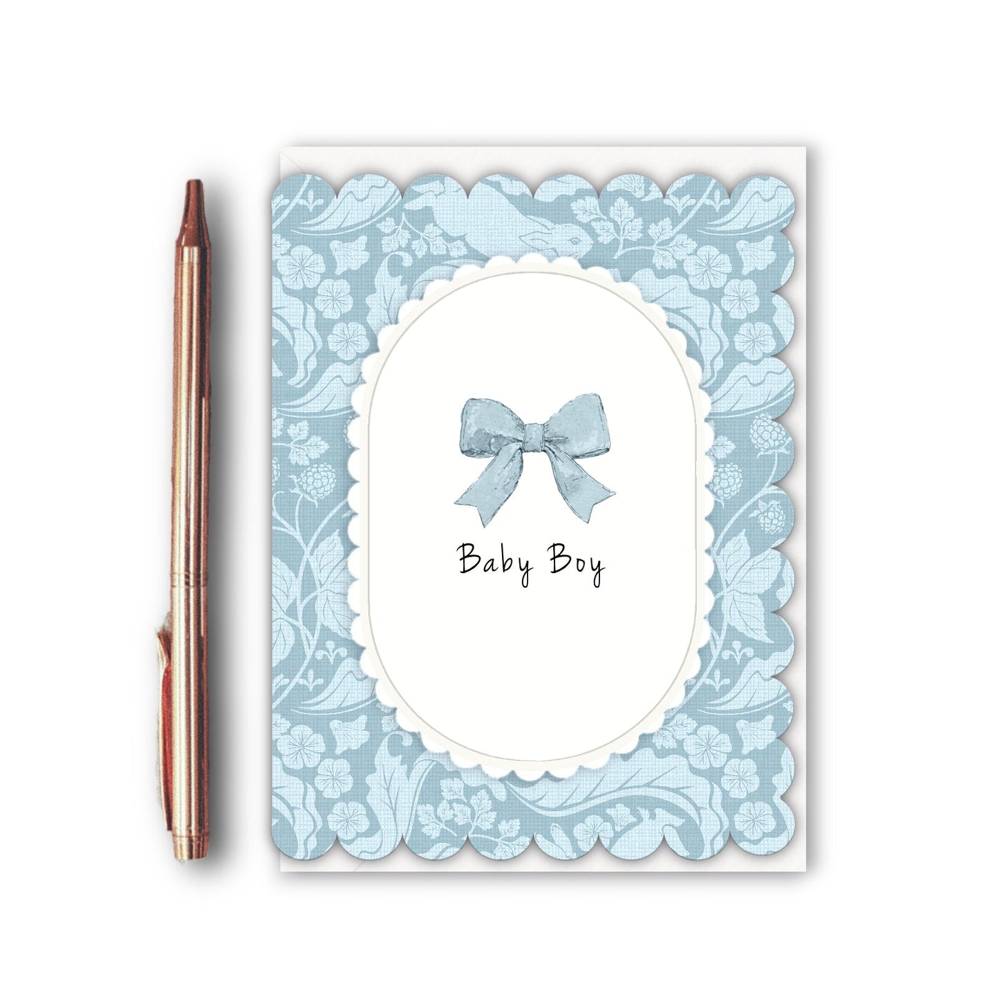 NEW! Baby Boy (The Vegetable Thief Blue) Card (Cello-Free)  (available for dispatch from Feb 2026)