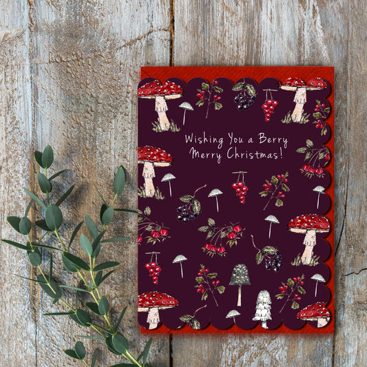 Wishing You a Berry Merry Christmas Card (Cello-Free) (available for dispatch from August 2025)