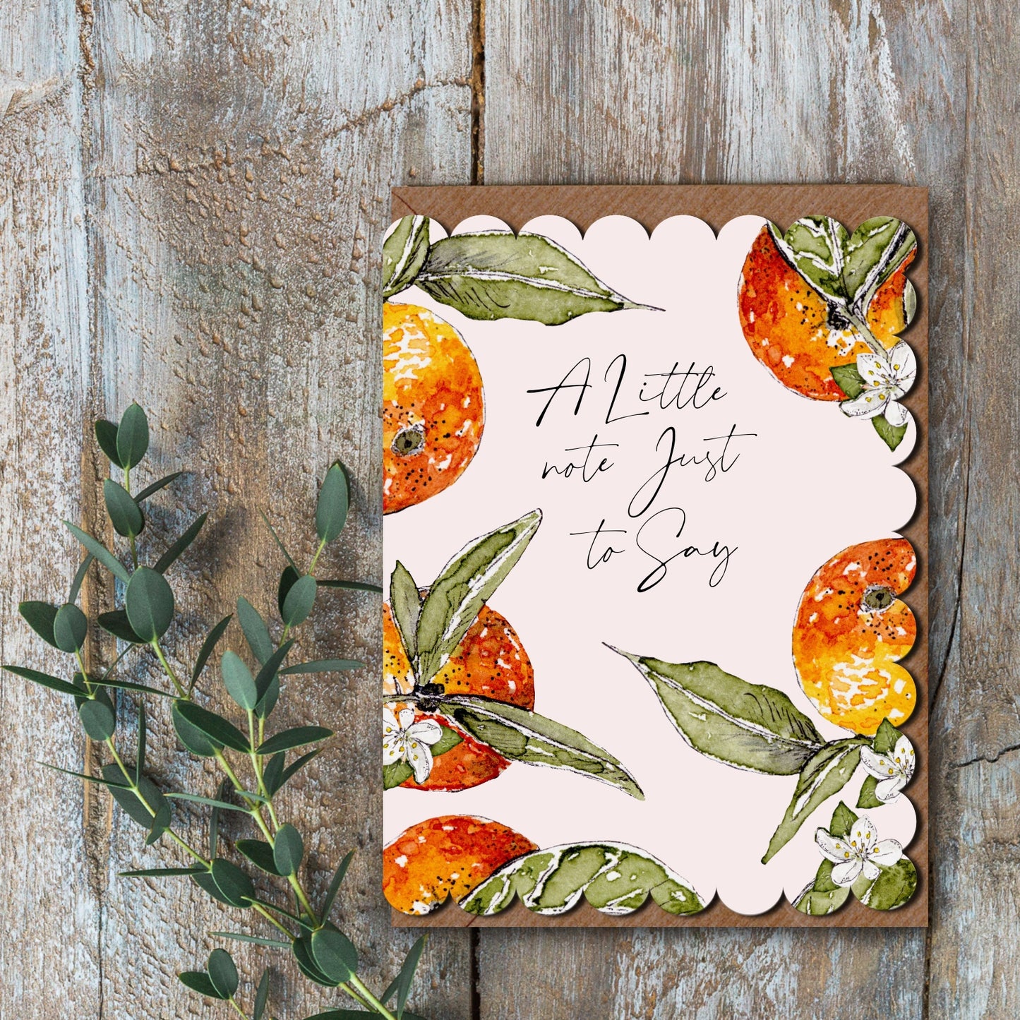 NEW! A Little Note Just to Say (Orange Pure) Card (Cello-Free) (available for dispatch from Jan 2026)