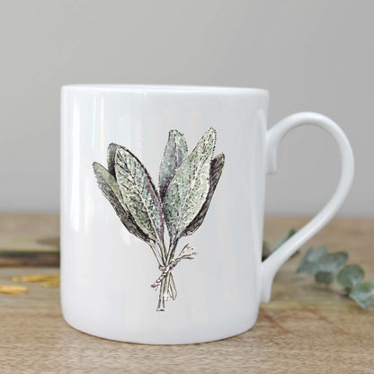 The Kitchen Garden (Sage) Mug in a Gift Box