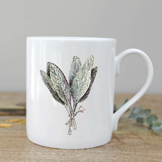 The Kitchen Garden (Sage) Mug in a Gift Box