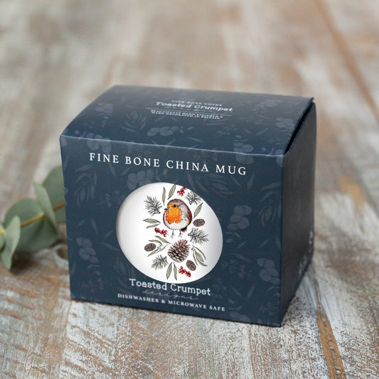 Winter Robin Mug in a Gift Box