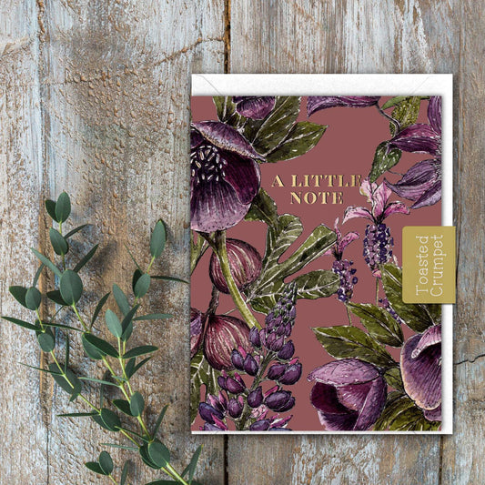 A Little Note (Mulberry Mauve) Card (Cello-Free)