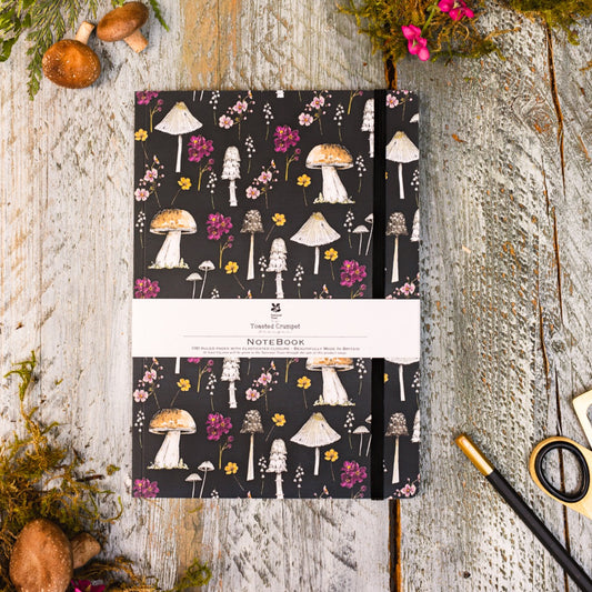 Enchanted Woodlands (Noir) A5 Lined Notebook
