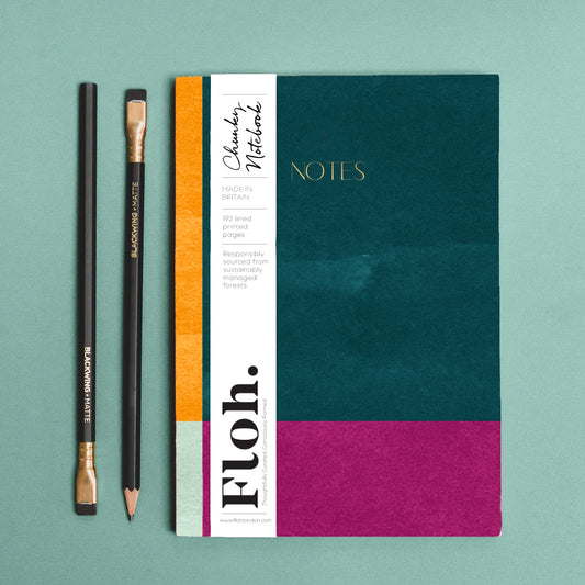 NEW! Teal (Colourblock) A5 Chunky Notebook