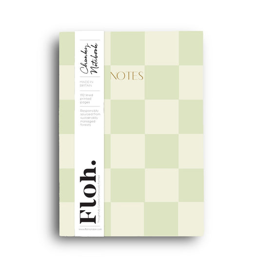 NEW! Pistachio (Checkerboard) A5 Chunky Notebook (available for dispatch from January 2027)