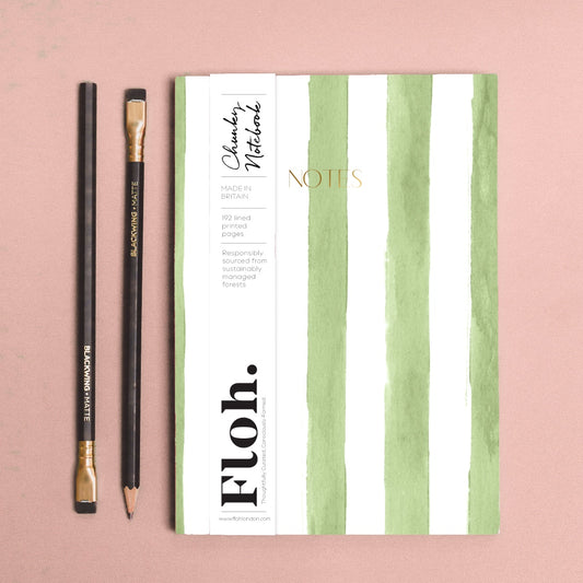 NEW! Olive (Stripes) A5 Chunky Notebook