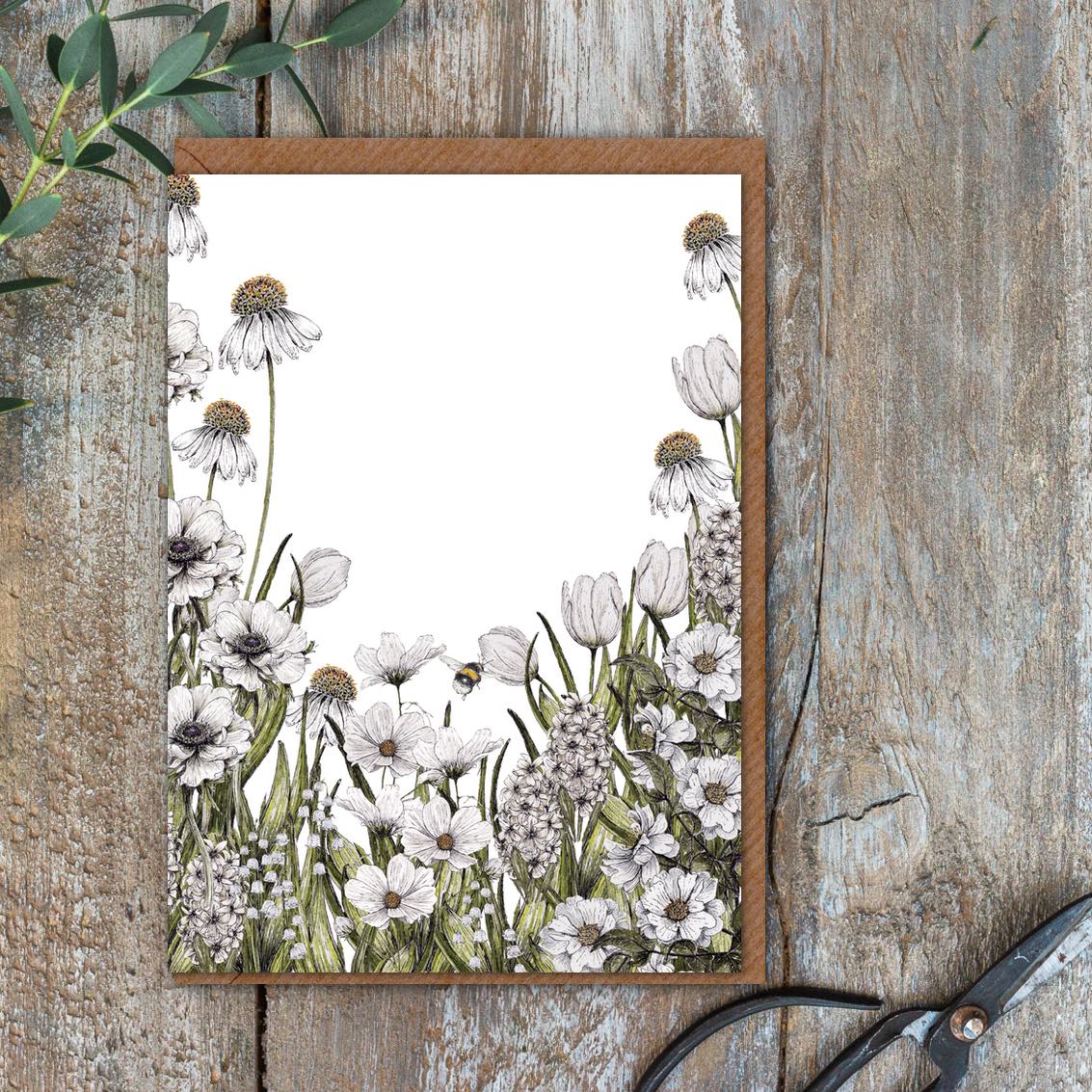"The Regency Garden Collection Wildflower Meadows" Boxed Set of 8 Mixed Notecards