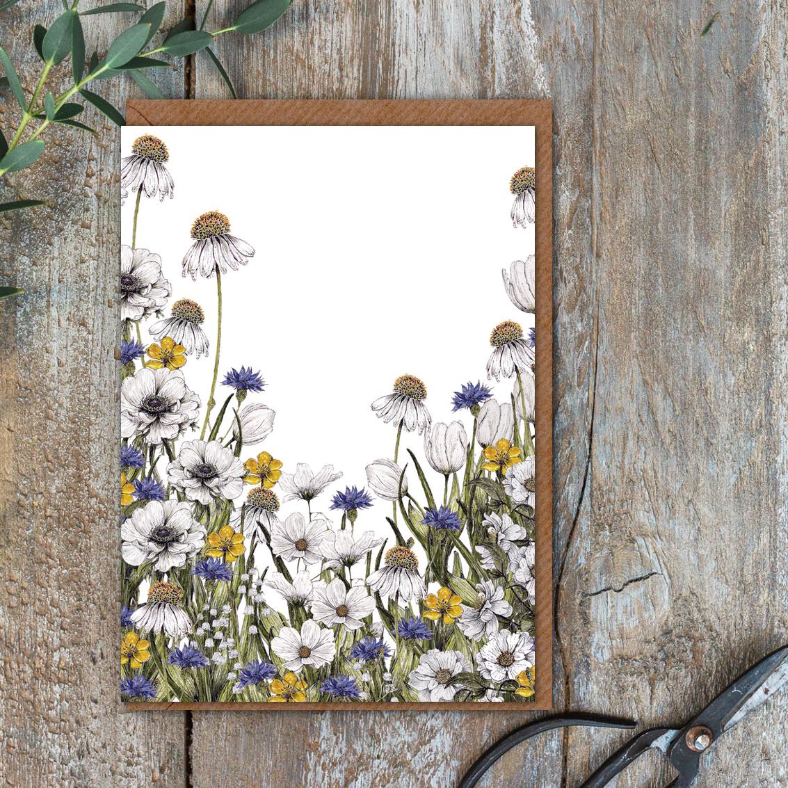 "The Regency Garden Collection Wildflower Meadows" Boxed Set of 8 Mixed Notecards