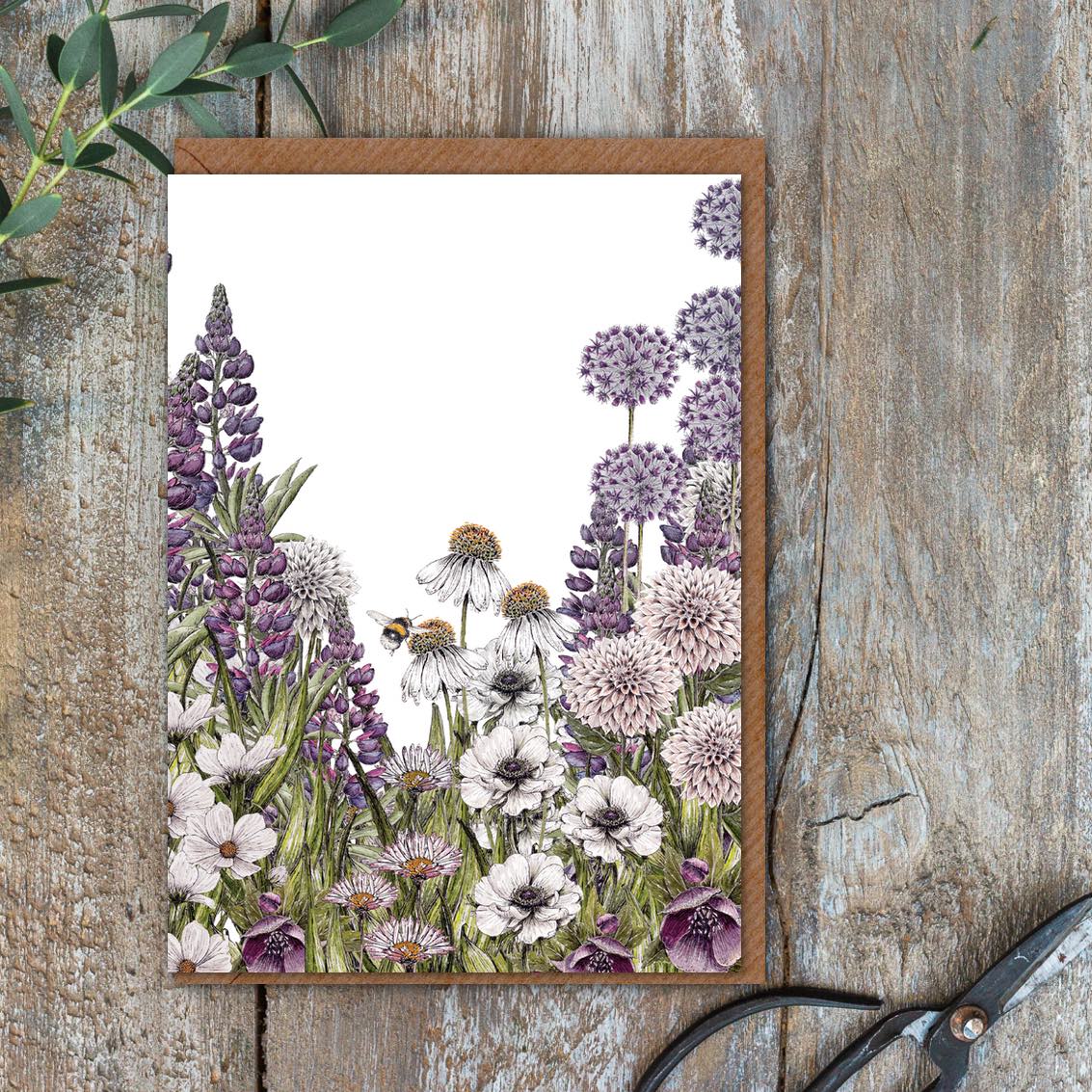 "The Regency Garden Collection Wildflower Meadows" Boxed Set of 8 Mixed Notecards