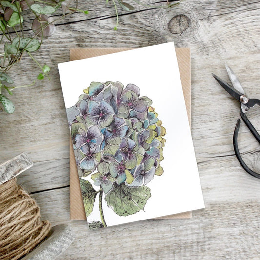 Hydrangea Card (Cello-Free)