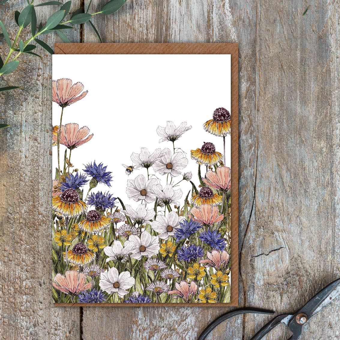 "The Regency Garden Collection Wildflower Meadows" Boxed Set of 8 Mixed Notecards