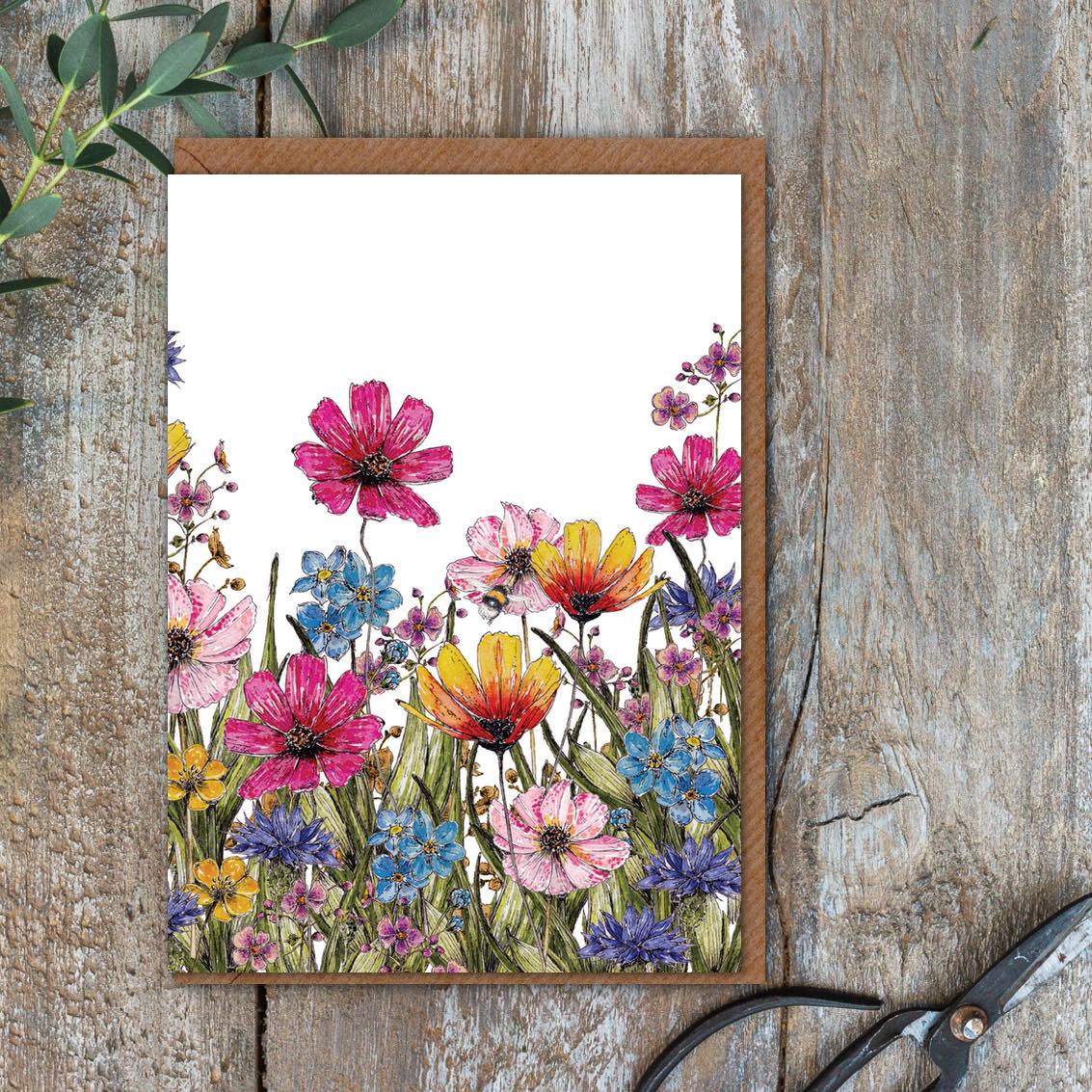 "The Regency Garden Collection Wildflower Meadows" Boxed Set of 8 Mixed Notecards