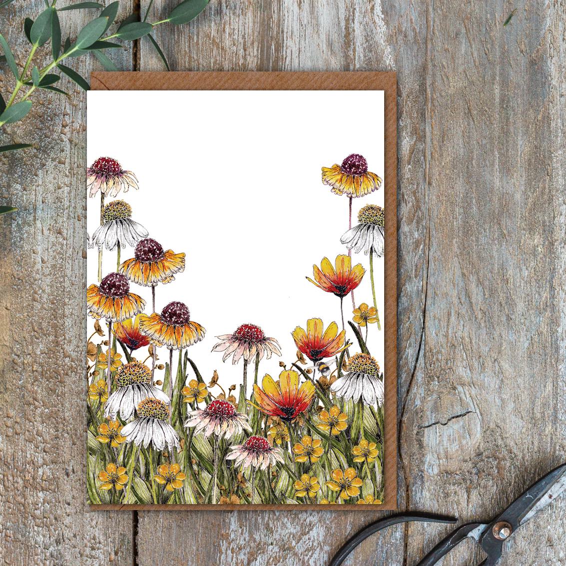 "The Regency Garden Collection Wildflower Meadows" Boxed Set of 8 Mixed Notecards