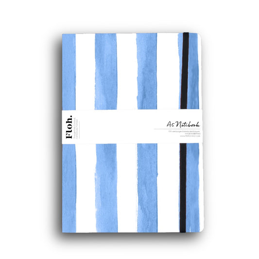 NEW! Sea (Stripes) A5 Lined Notebook (available for dispatch from January 2027)