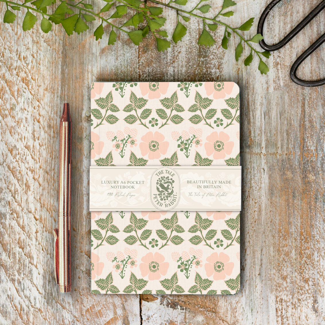 NEW! Flopsy Bunny "Blackberries & Roses" A6 Pocket Lined Notebook  (available for dispatch from Feb 2026)