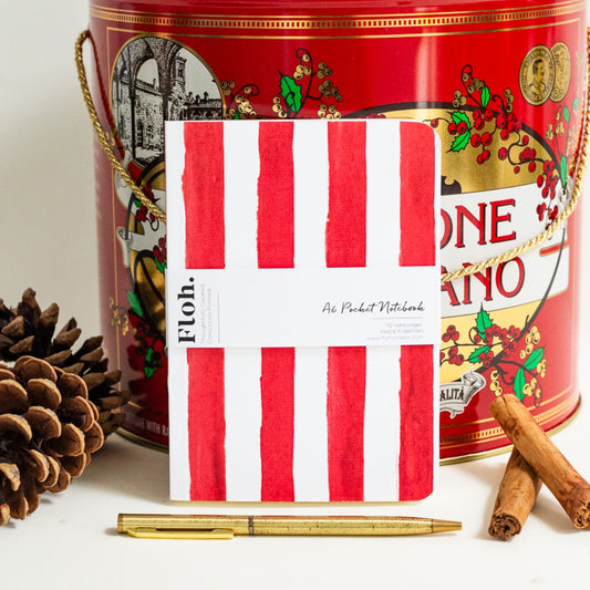 NEW! Crimson (Stripes) A6 Lined Pocket Notebook (available for dispatch from August 2026)