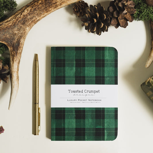 NEW! Highland Moss (Tartan) A6 Lined Pocket Notebook